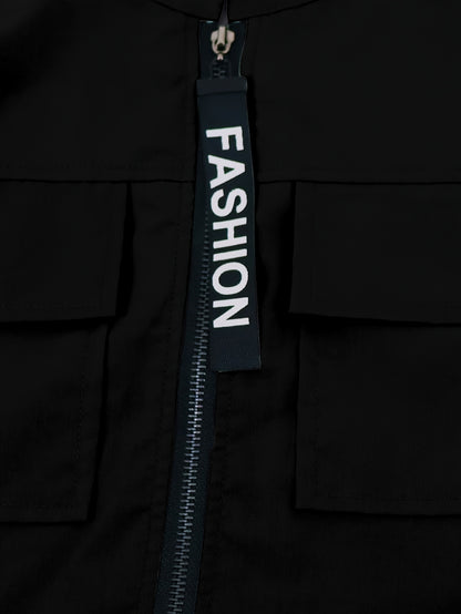Directional Cargo Zip-Up Two-Piece Set – Women’s Casual Streetwear