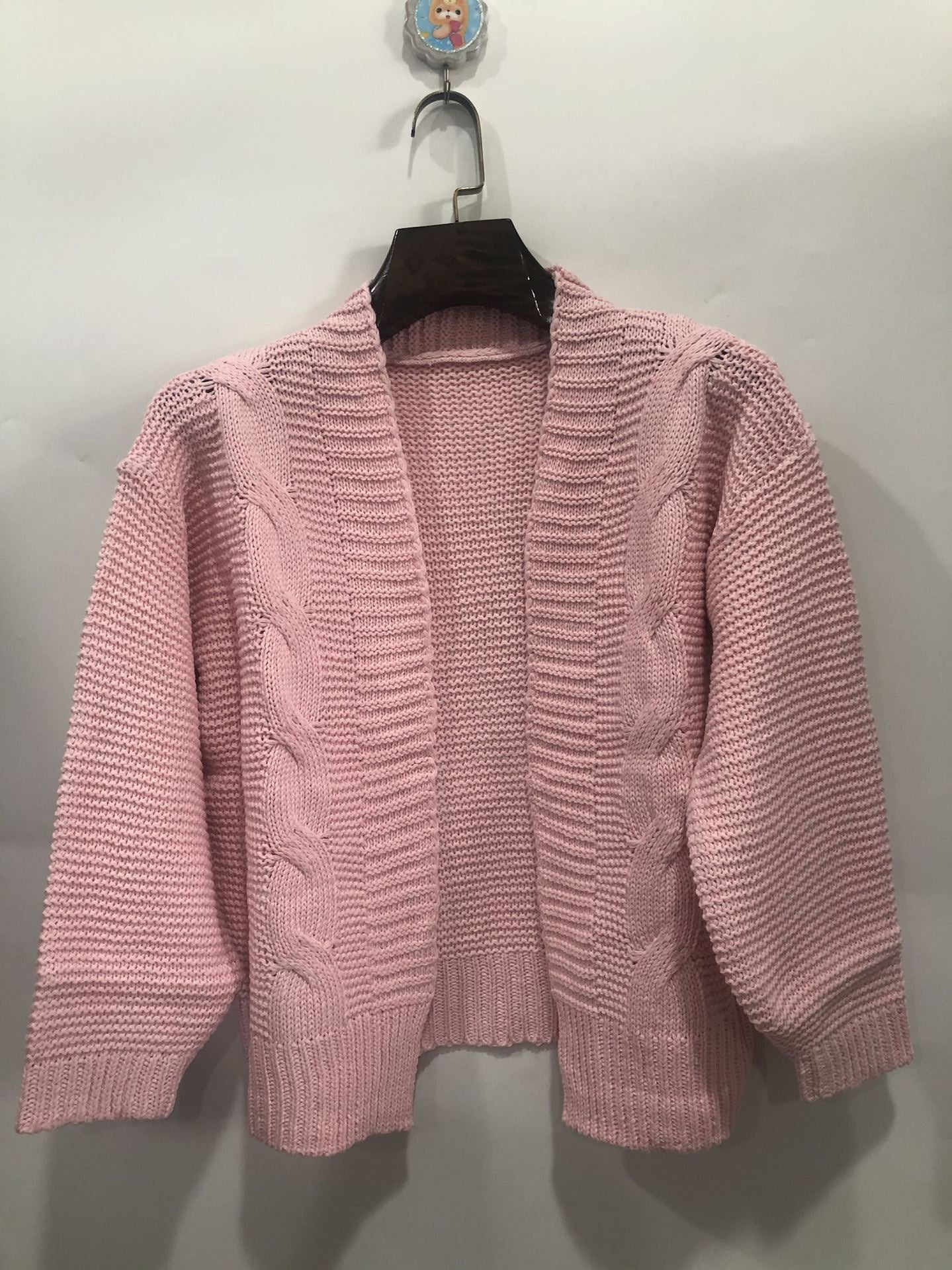 Women’s Faux Mohair Knit Cardigan – Warm Loose Winter Sweater Coat