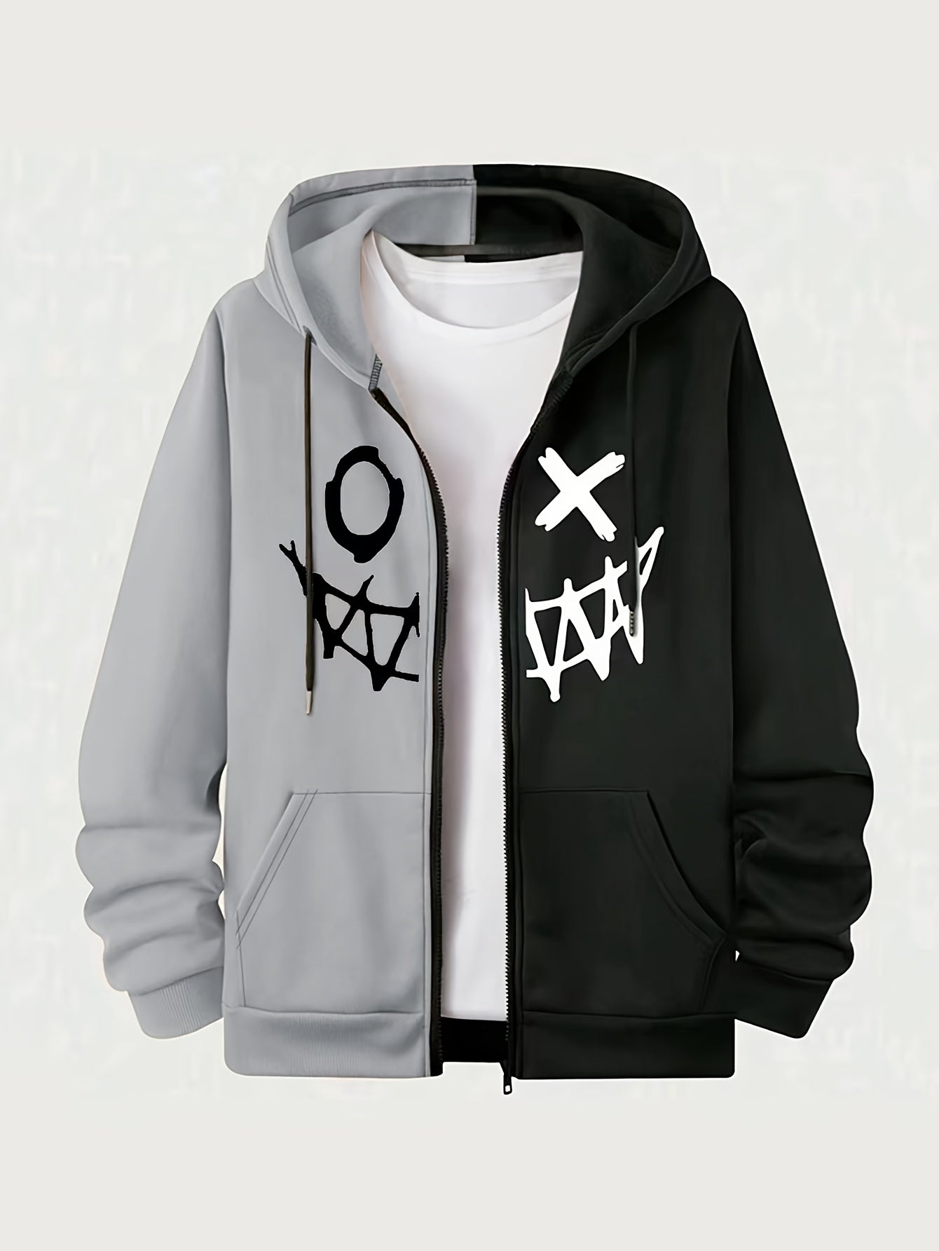 Loom & Soul Men’s Royal Blue Zip Hoodie – Two-Tone Warm Fall Jacket