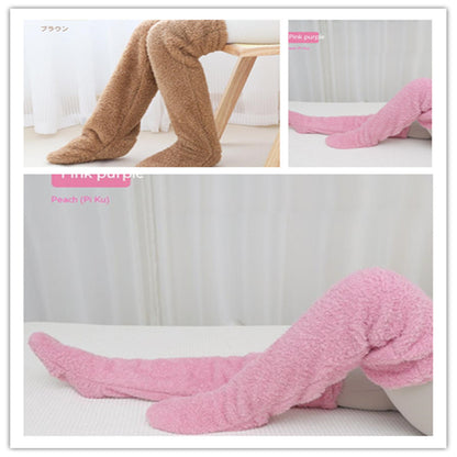 Loom & Soul™ Over-Knee Fuzzy Long Socks – Unisex Winter Warm Sleeping & Home Stockings