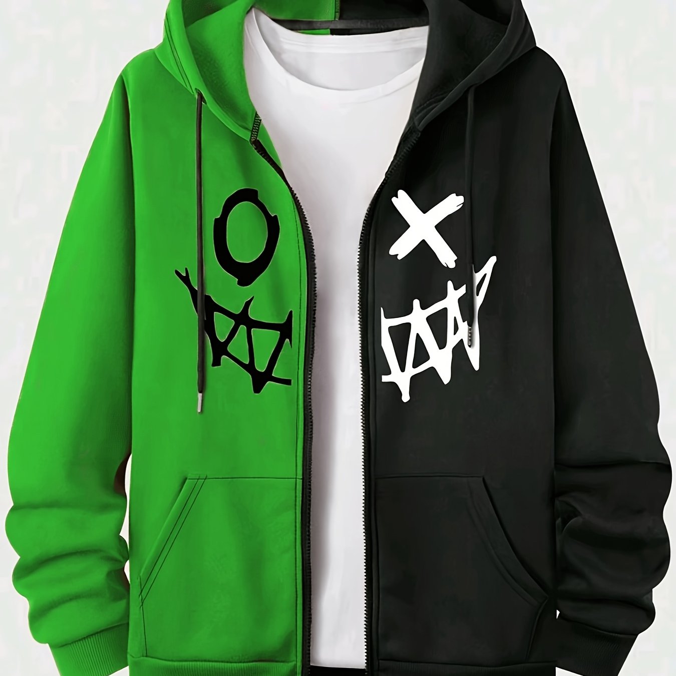 Loom & Soul Men’s Royal Blue Zip Hoodie – Two-Tone Warm Fall Jacket