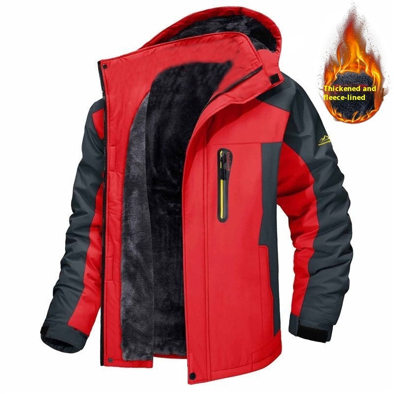Abrigo polar de longitud media para hombre – Prenda exterior informal gruesa de invierno