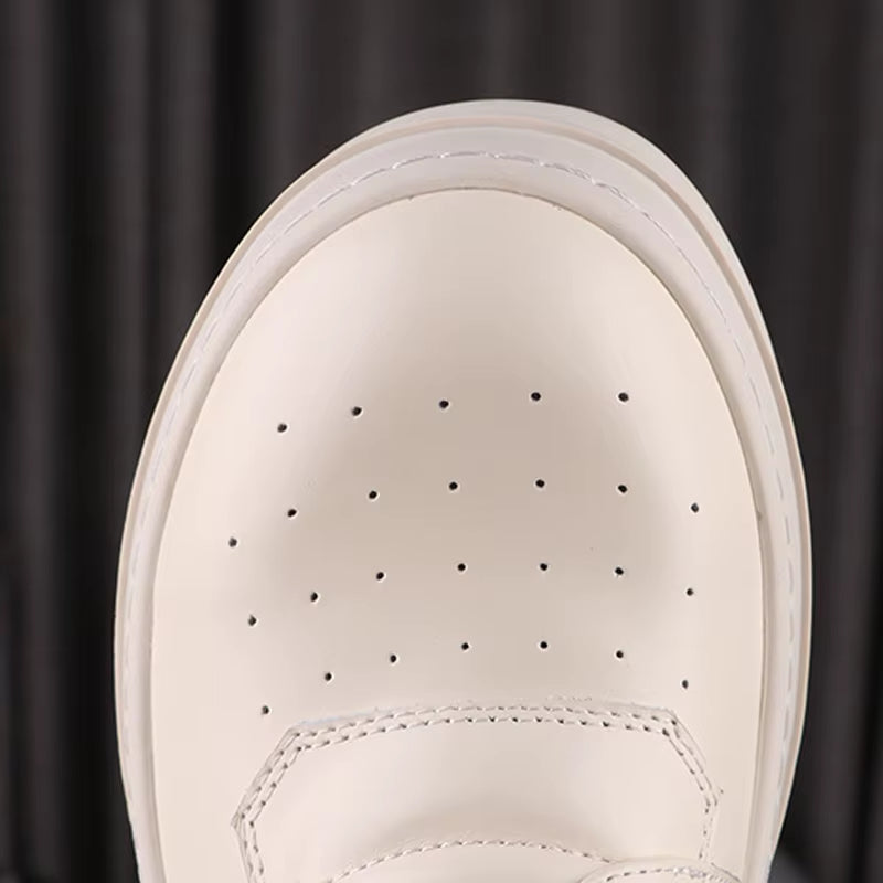 Men'S Casual Shoes Leather Shoes for Women Inverted Triangle Design Women'S Sneakers Lace-Up Patchwork Men'S Shoes