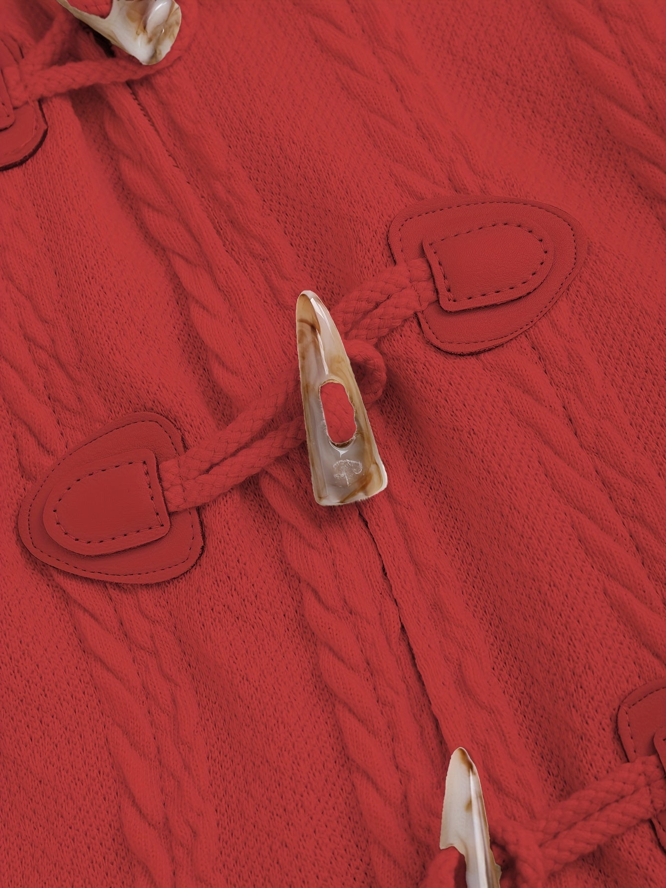 Women’s Y2K Plaid Hooded Coat – Red & White Patchwork Long Winter Jacket