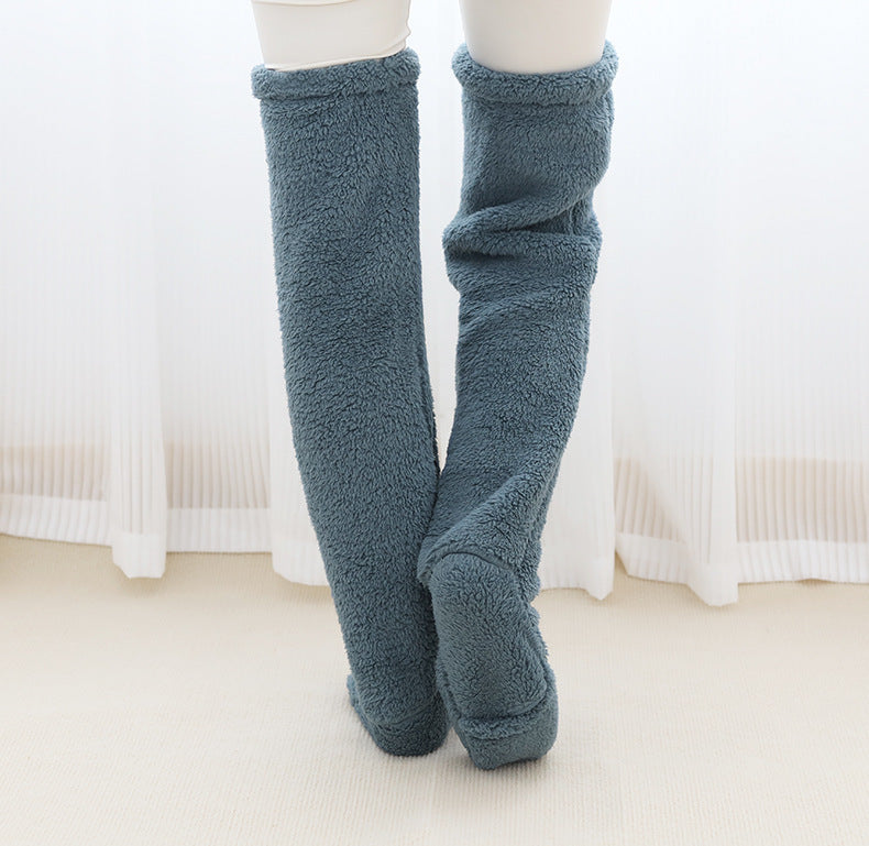 Loom & Soul™ Over-Knee Fuzzy Long Socks – Unisex Winter Warm Sleeping & Home Stockings