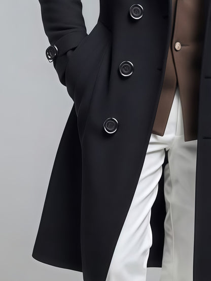 Veste mi-longue 3-en-1 pour homme – Manteau croisé