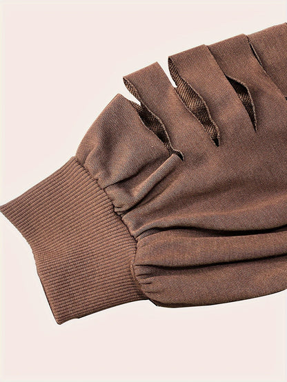 Skull Hoodie – Women's Street Style Ripped Pullover