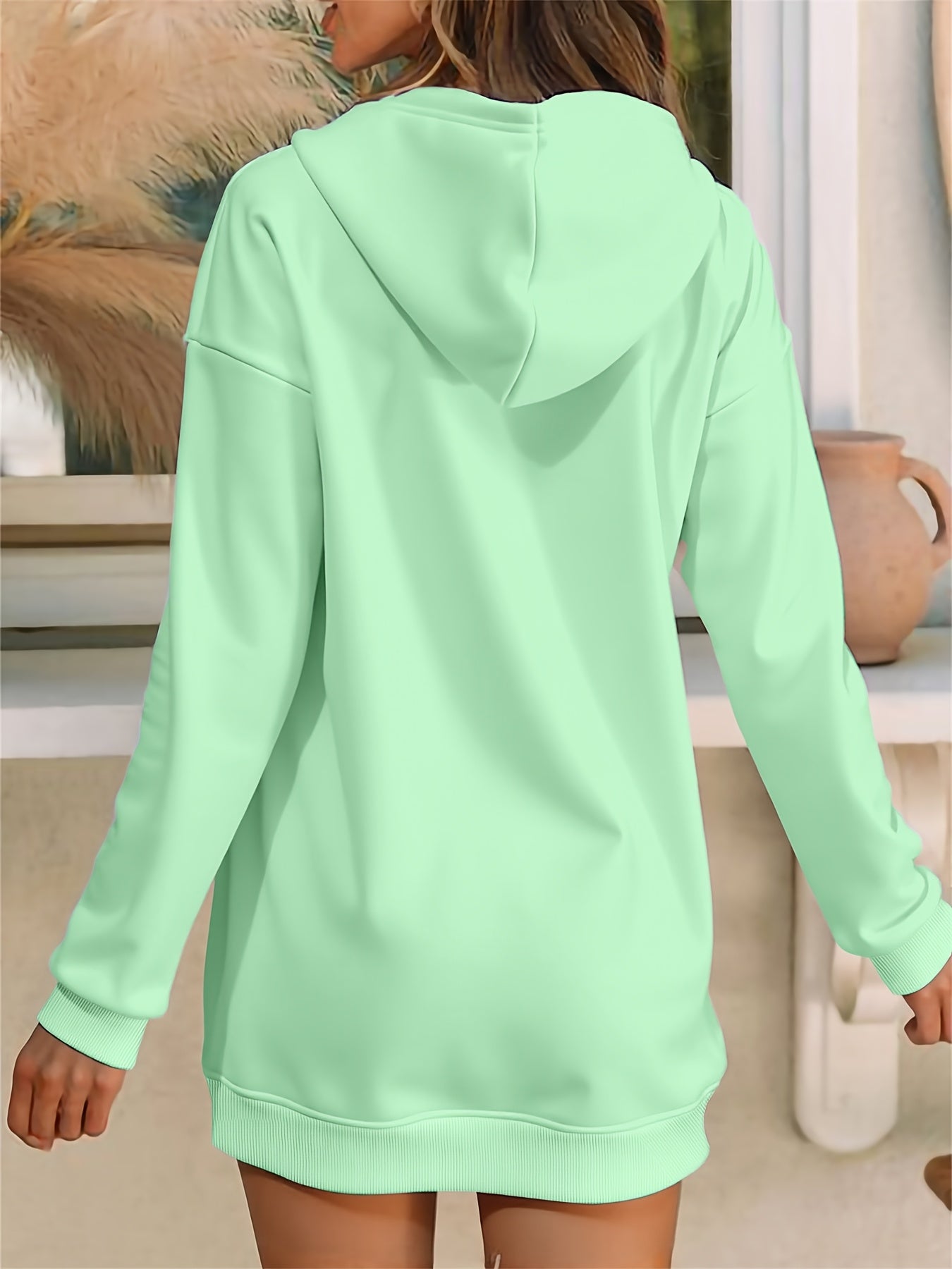 Women’s “MILANO” Oversized Hoodie Dress – Warm Long Pullover