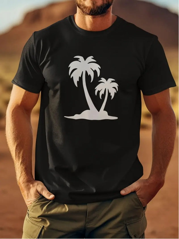 T-shirt rétro en coton pour homme – Tee-shirt décontracté à manches courtes