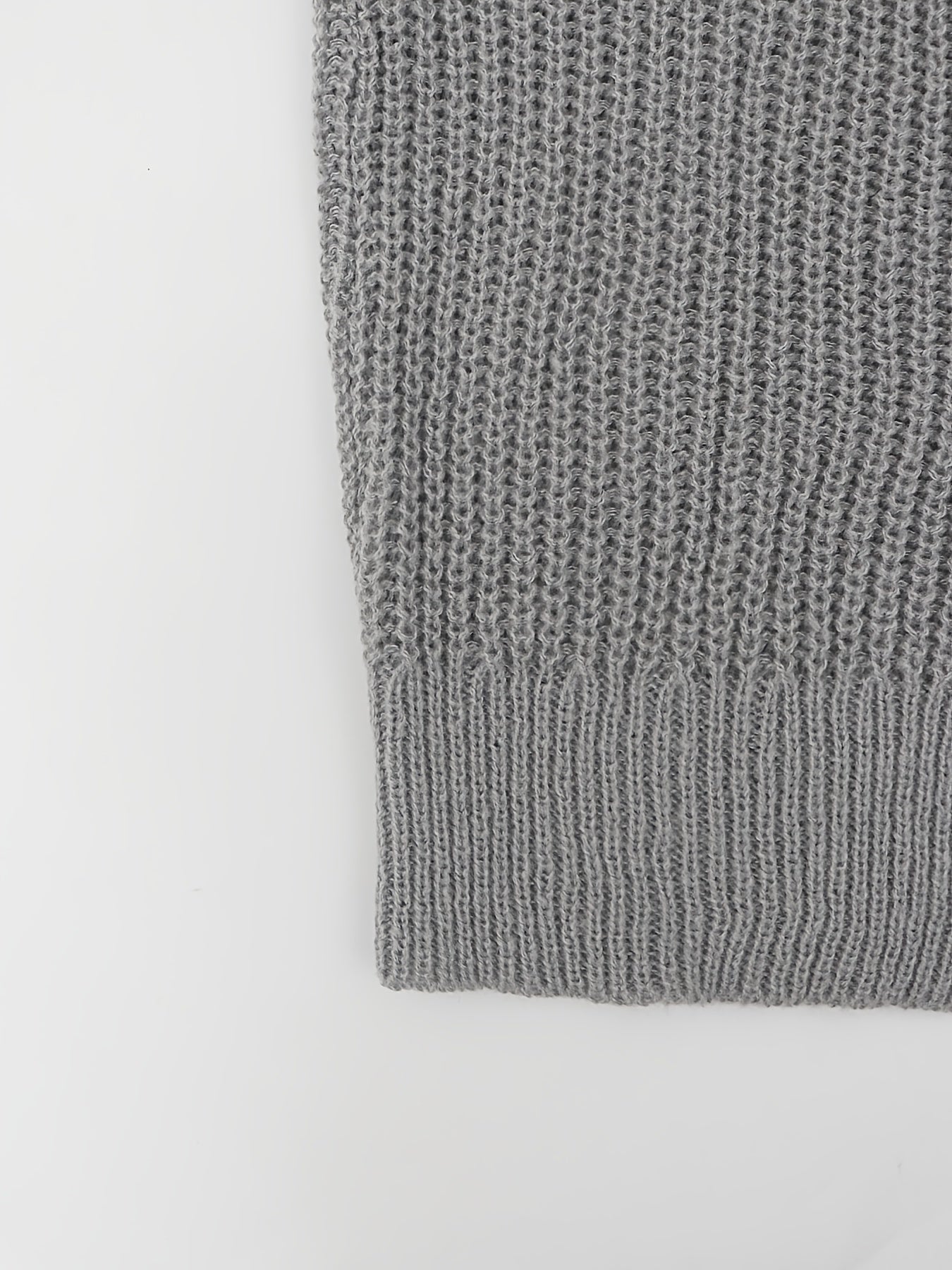 Elegant Deep V-Neck Ribbed Cardigan – Women’s Fall/Winter Knit Sweater