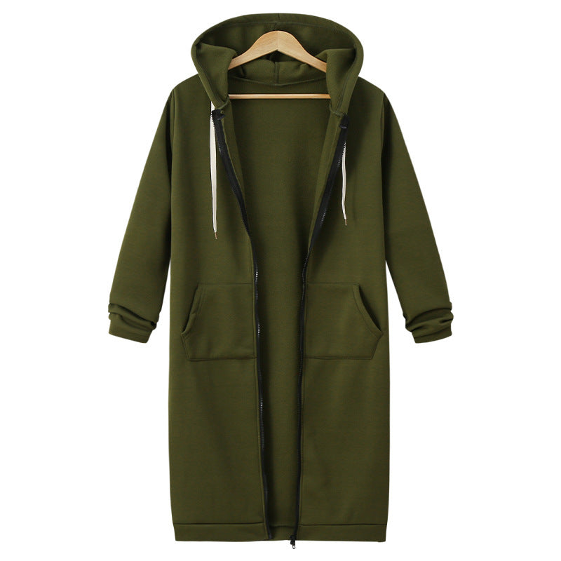 Loom & Soul Women’s Hooded Fleece Jacket – Long Zipper Coat with Soft Lining, Casual Warm Outerwear