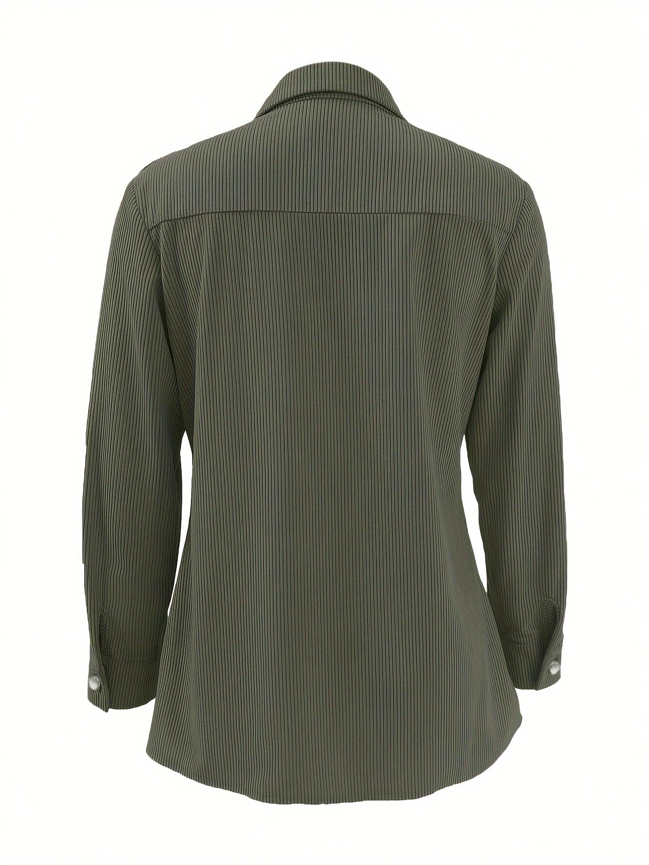 Women’s Mustard Corduroy Jacket – Elegant Button-Up with Pockets