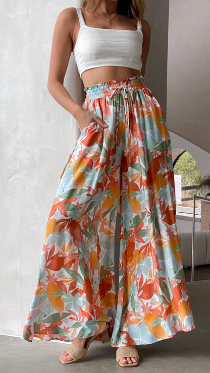 Loom & Soul™ Wide-Leg Lounge Pants – Women’s High-Waist Relaxed Fit Sweatpants with Pockets