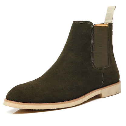Men’s Suede Chelsea Boots – Classic High-Top Winter Style