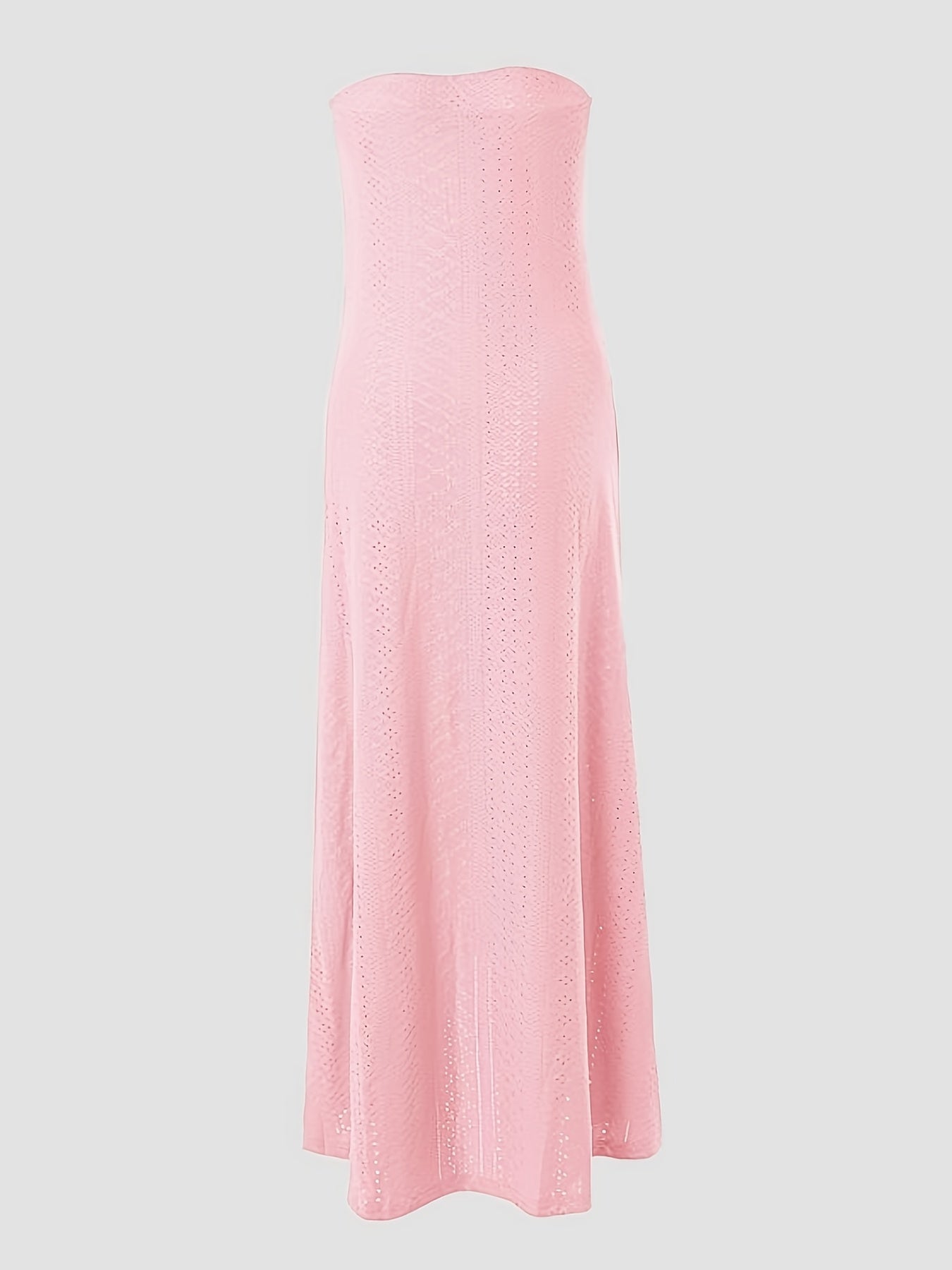 Off-Shoulder Embroidered Midi Dress – Elegant Split Wrap Dress