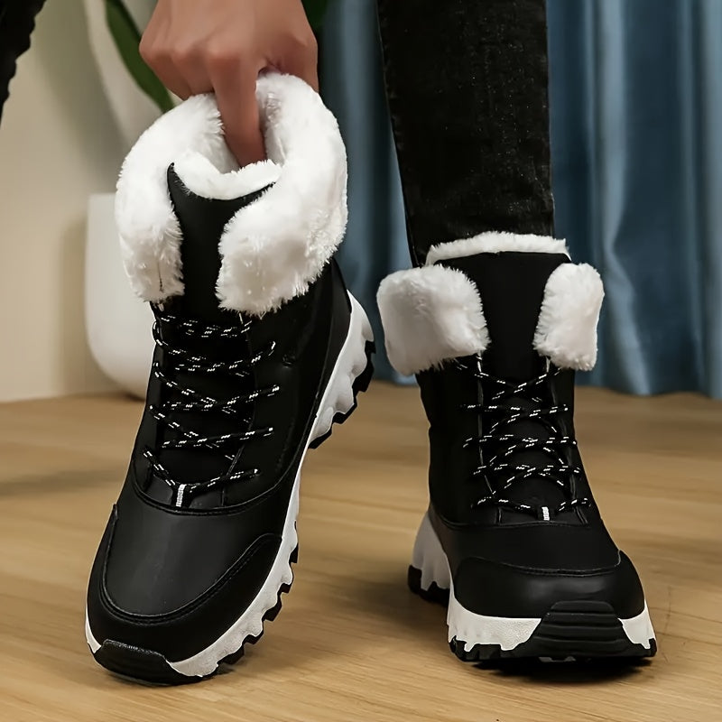 Women’s Warm Anti-Slip Snow Boots – Plush Lined Casual Winter Sports Shoes