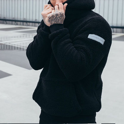 Loom & Soul™ Men’s Plush Hoodie – Soft Cotton Long-Sleeve Pullover with Kangaroo Pocket