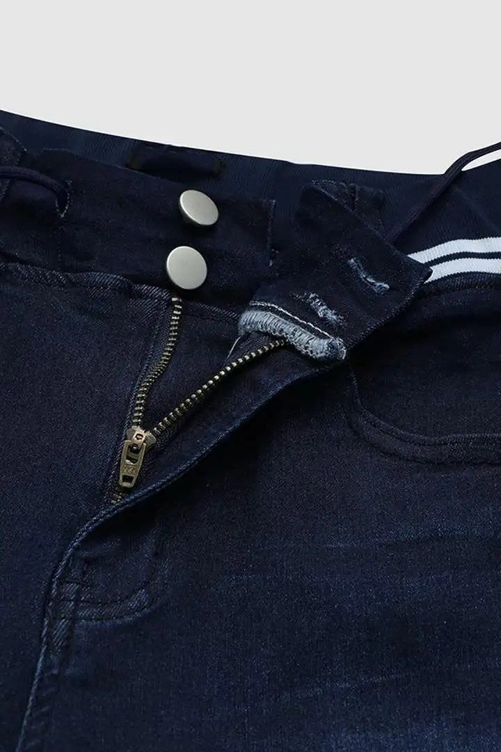 Vaqueros súper ajustados deportivos para mujer – Jeggings de talle alto con cordón ajustables