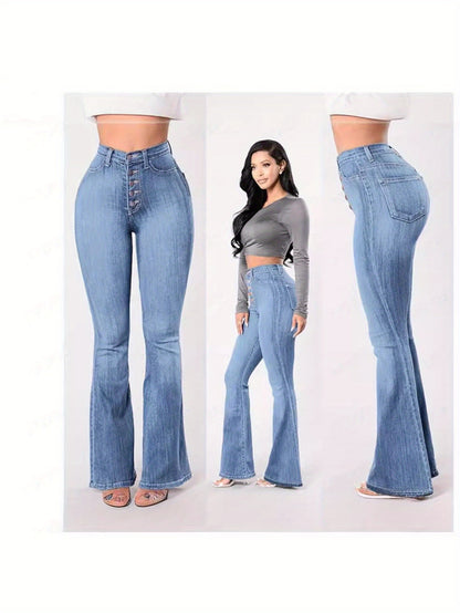 Snatched High Waist Wide Leg Jeans – Flowy Vintage Fit