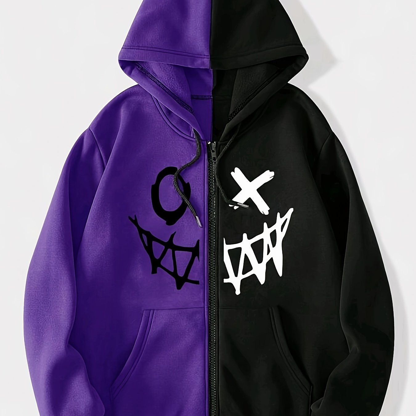 Loom & Soul Men’s Royal Blue Zip Hoodie – Two-Tone Warm Fall Jacket