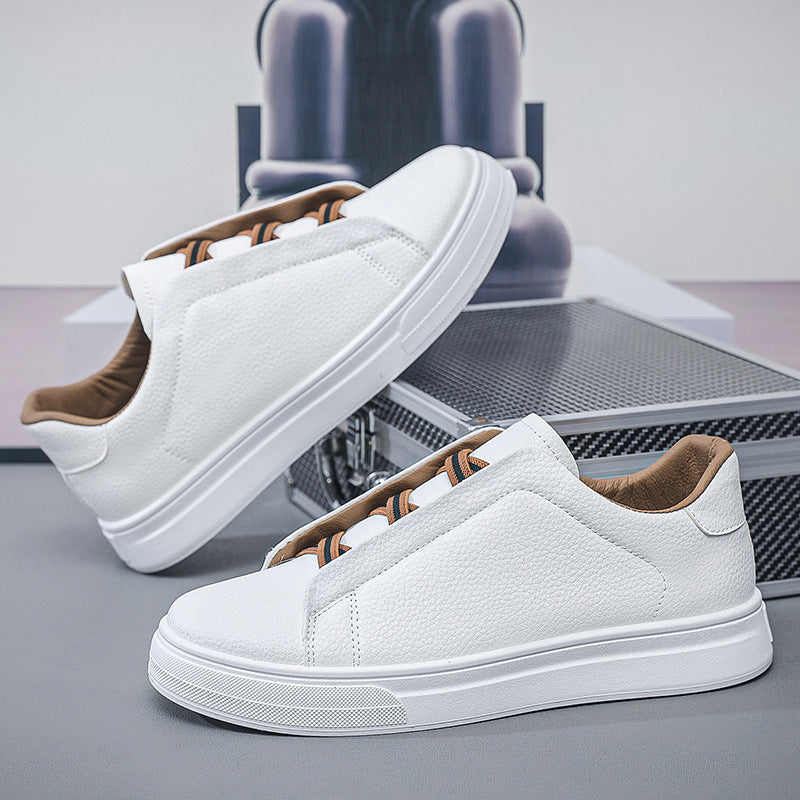 Men’s Korean Casual Slip-On Shoes – Vintage Elastic Comfort Fit