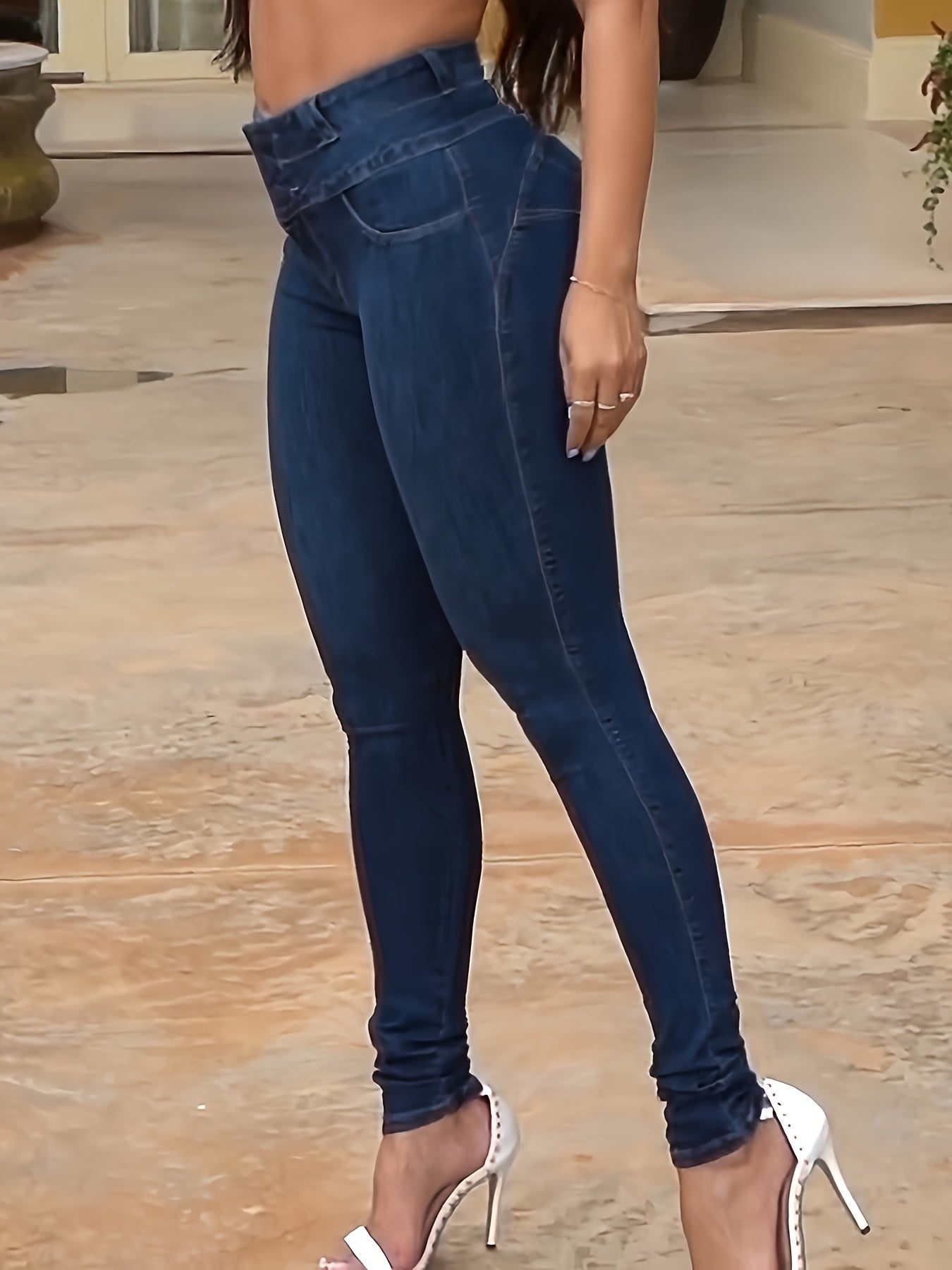 Women’s High-Waist Skinny Jeans – Stretch Denim Butt-Lift Fit