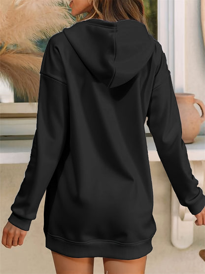 Women’s “MILANO” Oversized Hoodie Dress – Warm Long Pullover