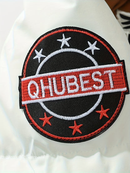 Loom & Soul Men’s Retro Hooded Baseball Jacket – Warm Color-Block Outerwear