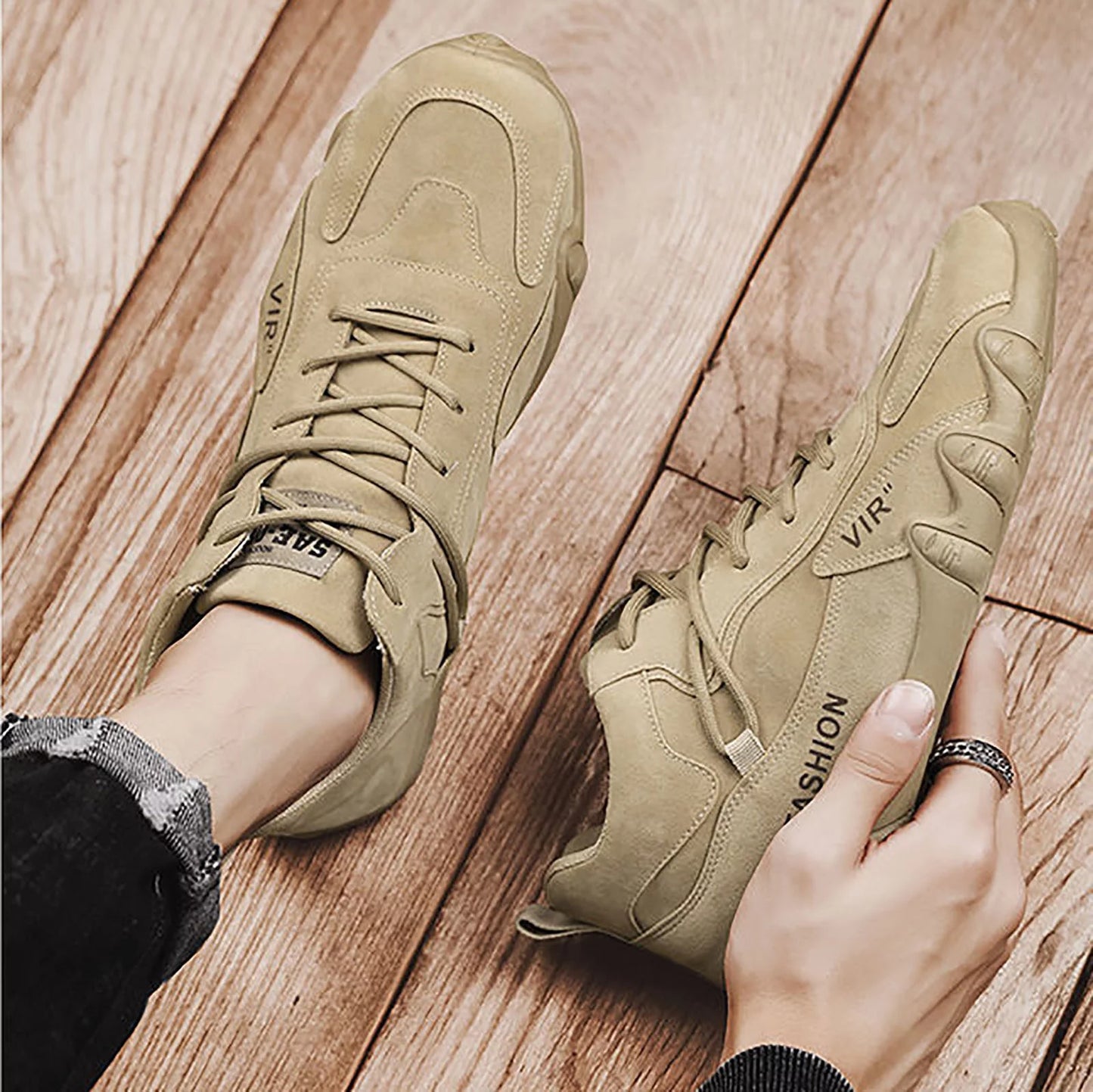 Mens High Tops Mens Soft Walking Shoes Lace up Extra Wide Dress Shoes for Men Sports Shoes for Men Popular Labor Work Shoes Wear High Top Board Shoes Casual Leisure Shoes Mens Leather Casual S