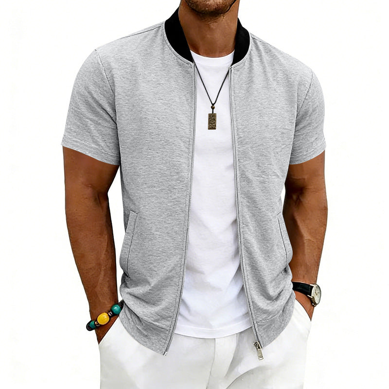 Men’s Flight Zip-Up Jacket – Classic Streetwear Bomber Fit