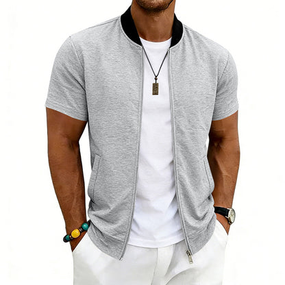 Men’s Flight Zip-Up Jacket – Classic Streetwear Bomber Fit