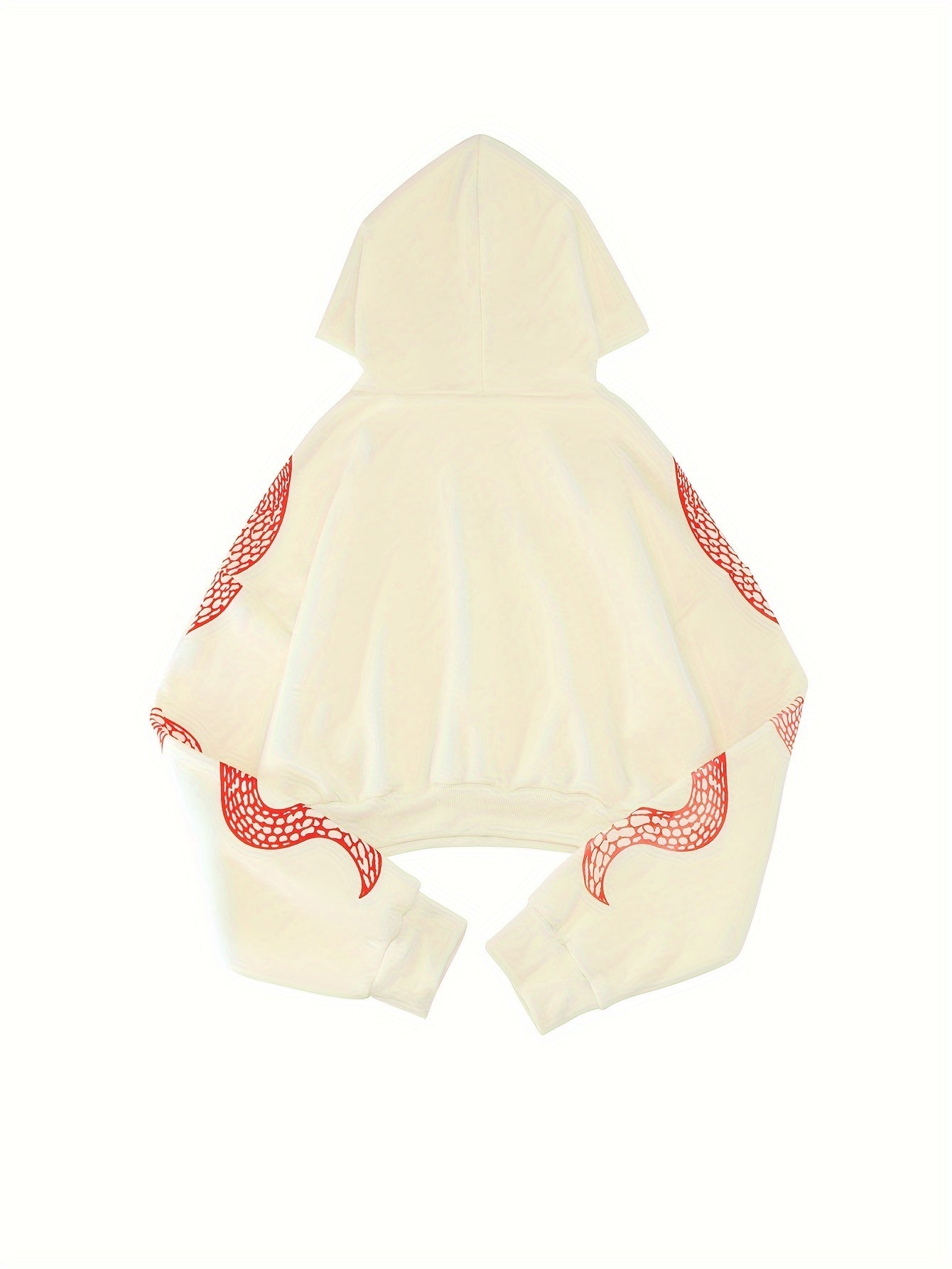 Women’s Red Hoodie – Phoenix & Butterfly Graphic Street Pullover