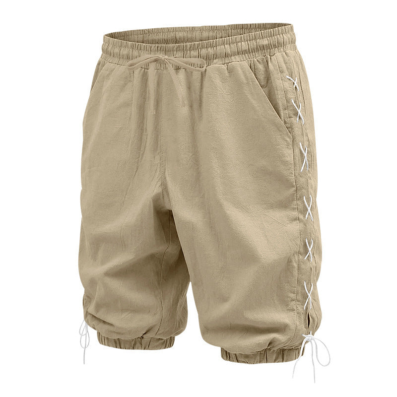 Men’s Linen Drawstring Shorts – Relaxed Streetwear Summer Fit