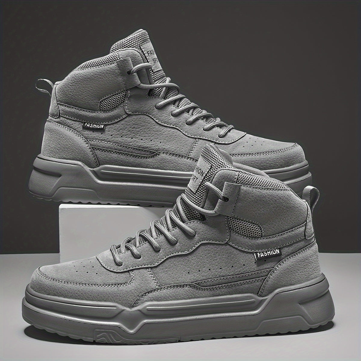 Baskets montantes homme – Chaussures de sport urbaines à lacets