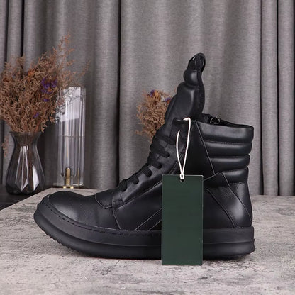 Men'S Casual Shoes Leather Shoes for Women Inverted Triangle Design Women'S Sneakers Lace-Up Patchwork Men'S Shoes