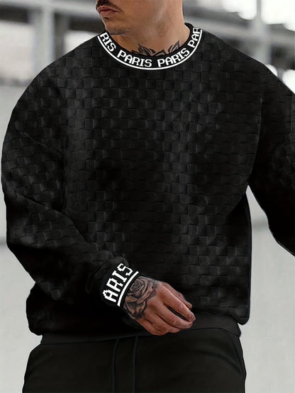 Sweat-shirt performant Jacquard Homme – Pull Décontracté et Sportif