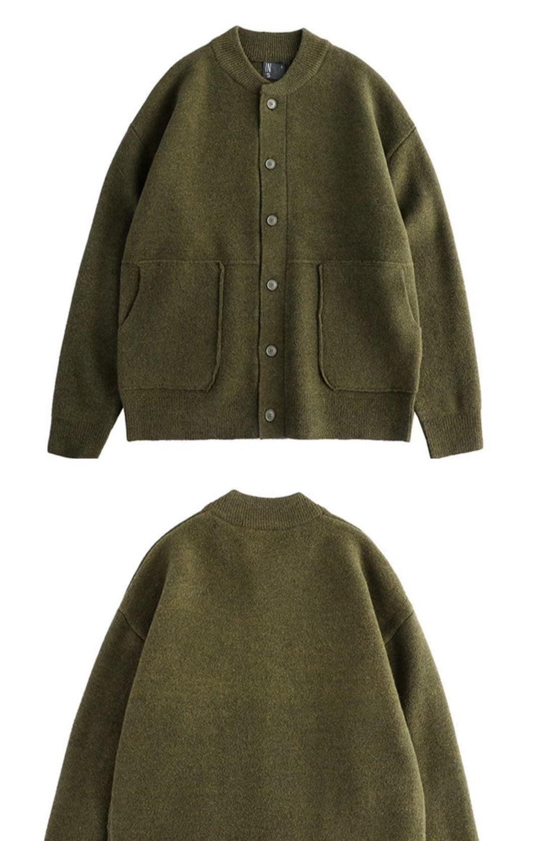 Cárdigan de punto grueso para hombre – Chaqueta de punto cálida con botones