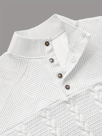 Men’s Casual Henley Shirt – Soft Stretch Long Sleeve Button Top