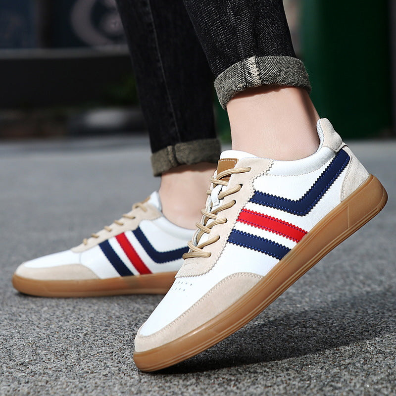 Men’s Height-Boost Sneakers – Premium Leather Streetwear Shoes