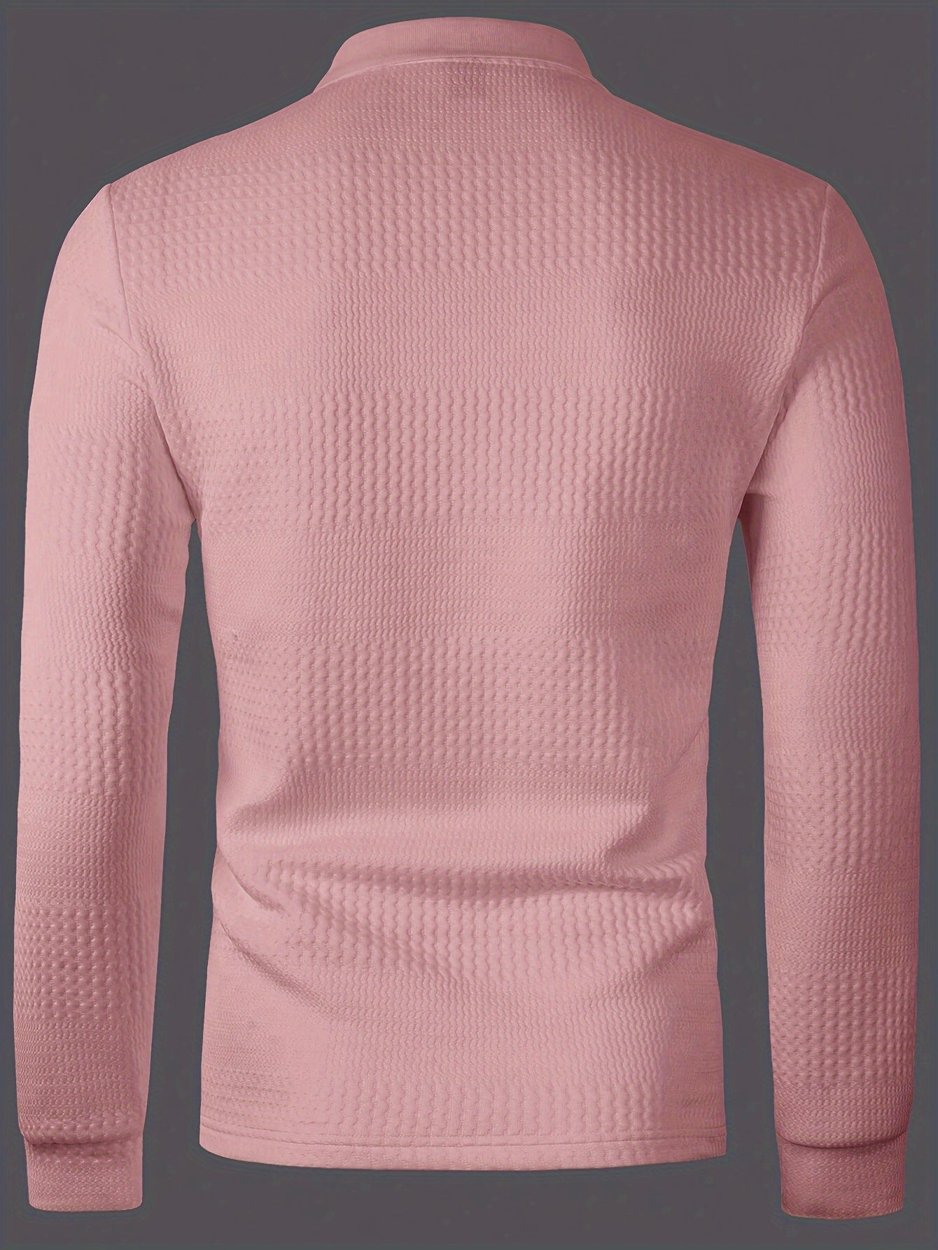 Men’s Summer Jacquard Lapel Shirt – Slim Fit Short Sleeve Polo