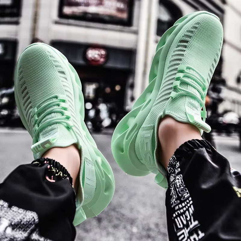 Men'S Shoes Summer Mesh Breathable Sports Shoes Men'S Casual Running Hollow Mesh Shoes Lightweight anti Slip Tennis Sports Shoes