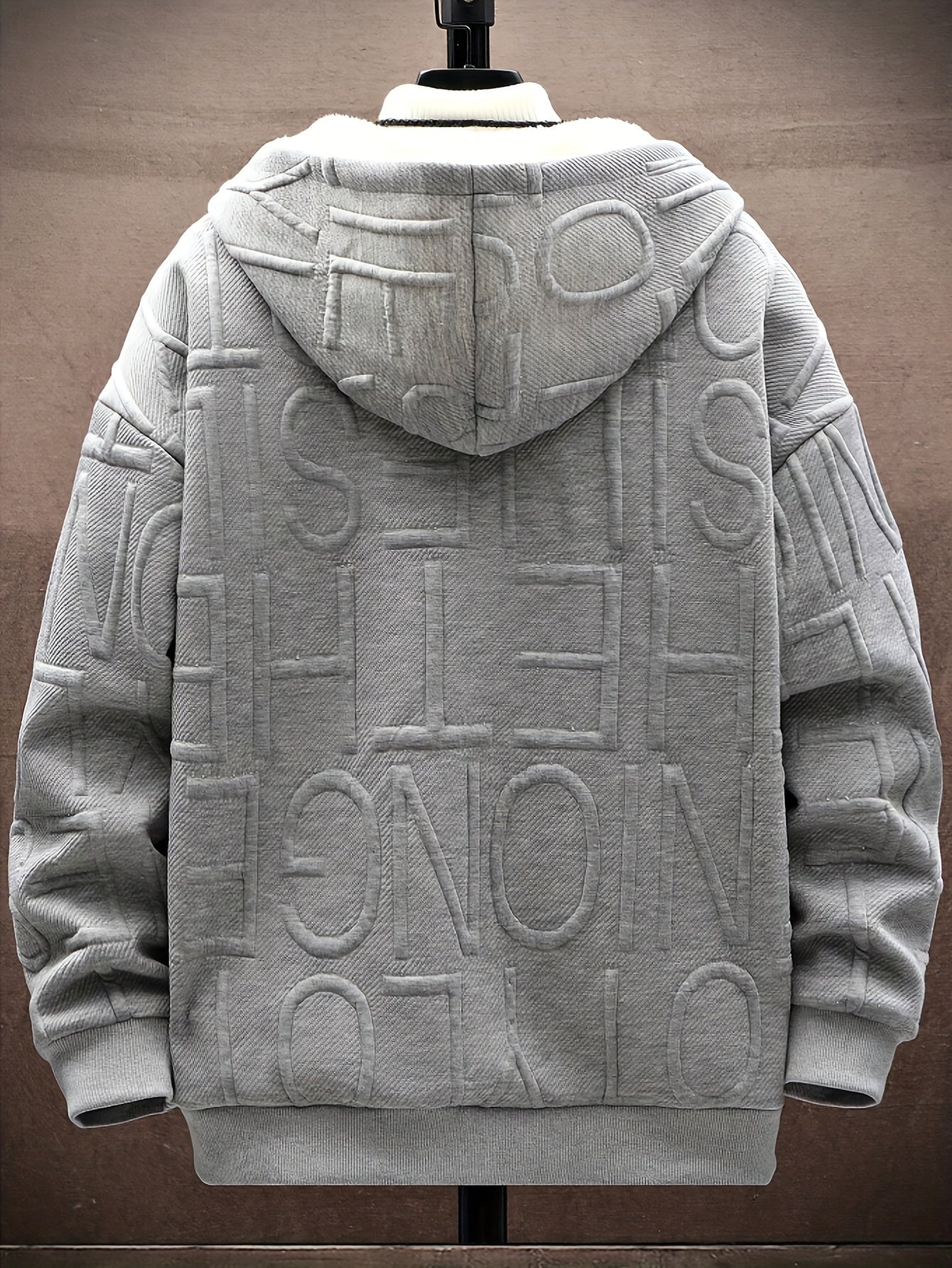 Loom & Soul Men’s Letter Hoodie – Plush Zip-Up Sweatshirt Holiday Edition