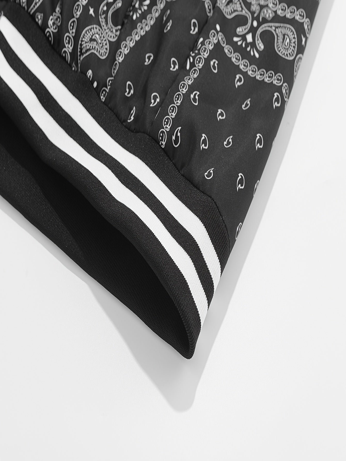 Men’s Paisley Bomber Jacket – Vintage Stand Collar Casual Outerwear