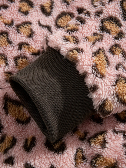Sudadera con capucha y estampado de leopardo para hombre – Sudadera de felpa para un estilo urbano impactante