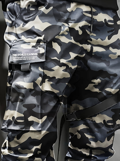 Men’s Camouflage Cargo Pants – Multi-Pocket Loose Street Trousers