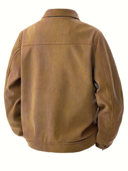 Veste d'hiver coupe-vent pour homme – Manteau en velours côtelé isolé