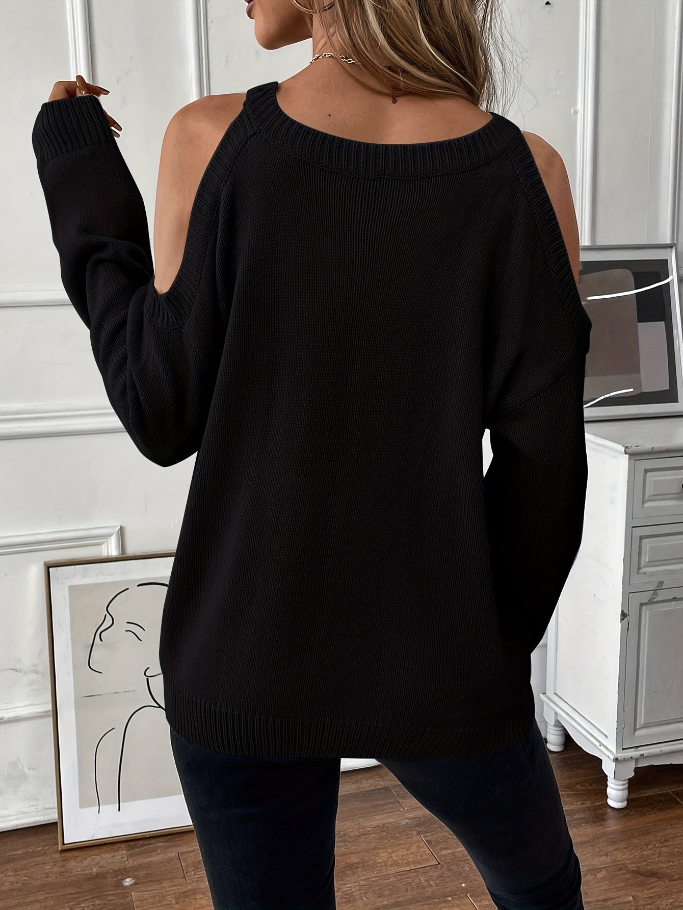 Women’s Elegant Crew Neck Pullover – Soft Knit Fall/Winter Sweater