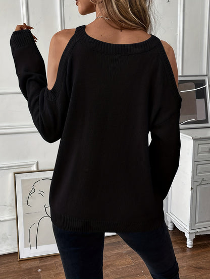 Women’s Elegant Crew Neck Pullover – Soft Knit Fall/Winter Sweater