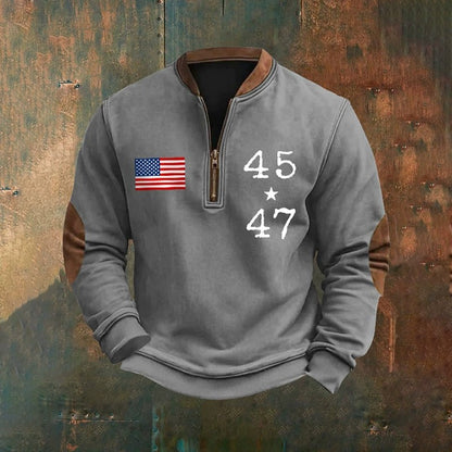Men’s 3D Digital Print Zip-Up Sweatshirt – Spring & Autumn Style