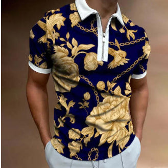 Polo rayé homme – Coupe moderne, mélange de coton, manches courtes